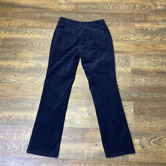 Talbots Petites Navy Blue Corduroy Pants Women’s Size 6P Curvy Fit Straight Leg - Picture 6 of 9